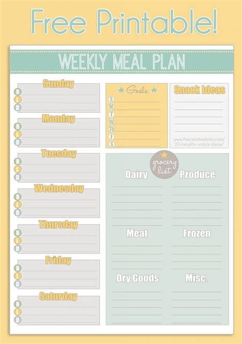 Meal Planner Free Printable