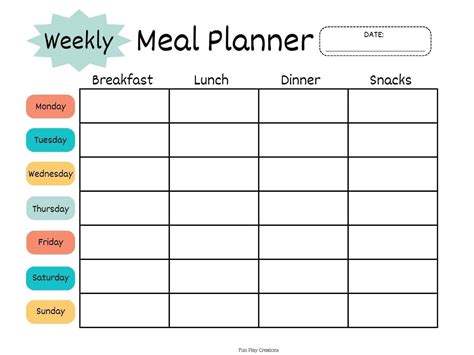 Meal Planner Printable Free