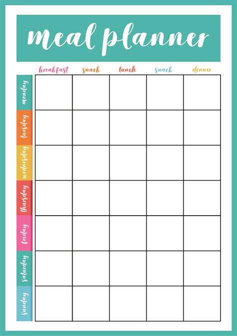 Meal Planner Templates