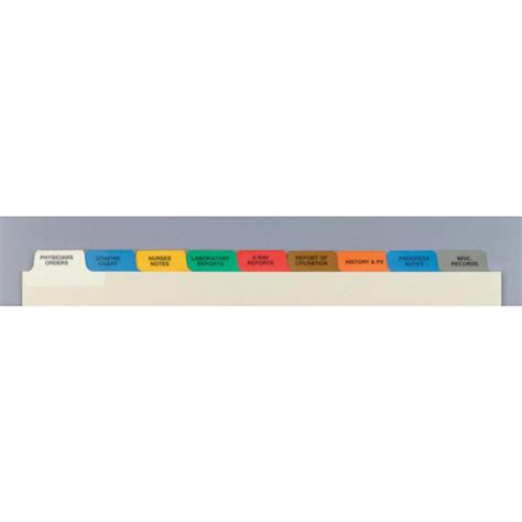 Medical Chart Dividers Tabs