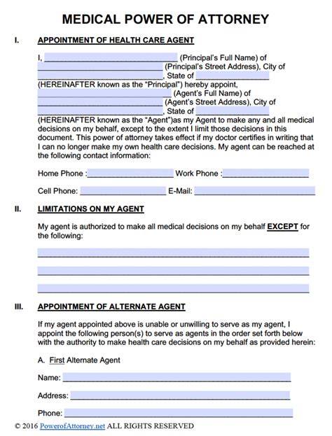 Medical Poa Template