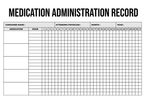 Medication Administration Record Sheet Template