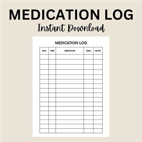 Medication Sheet Template
