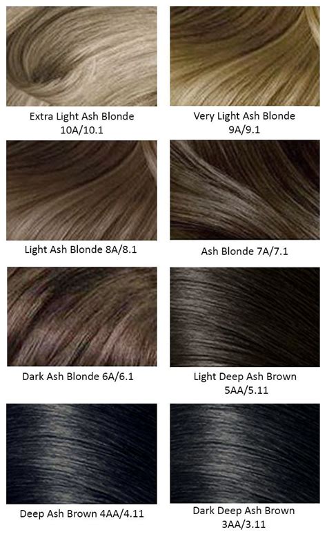 Medium Ash Brown Hair Color Chart