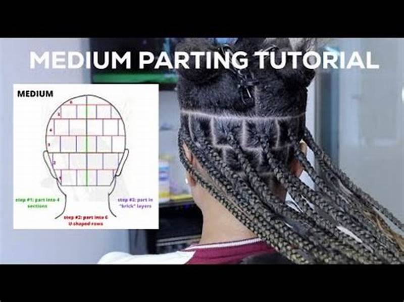 Medium Box Braid Parting Pattern