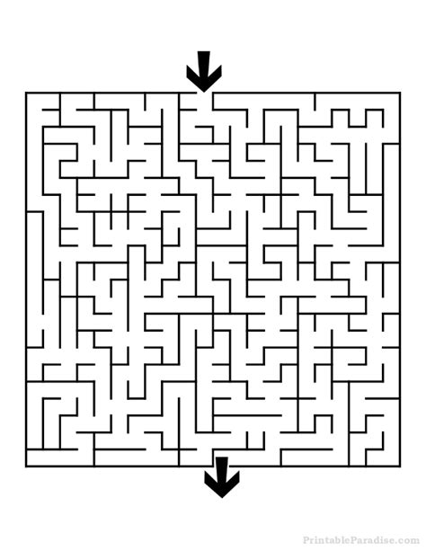 Medium Printable Mazes