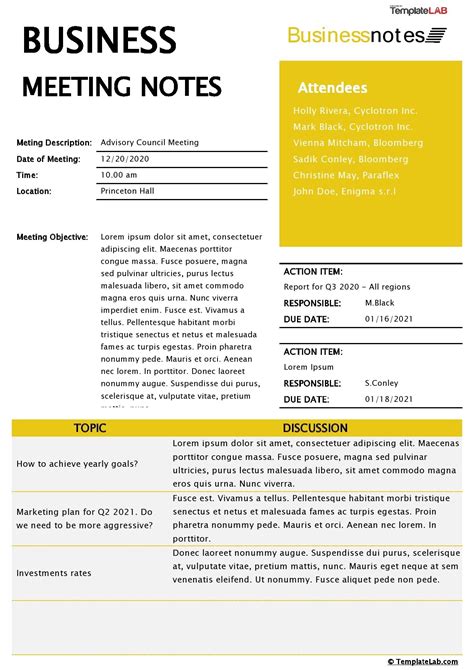 Meeting Notes