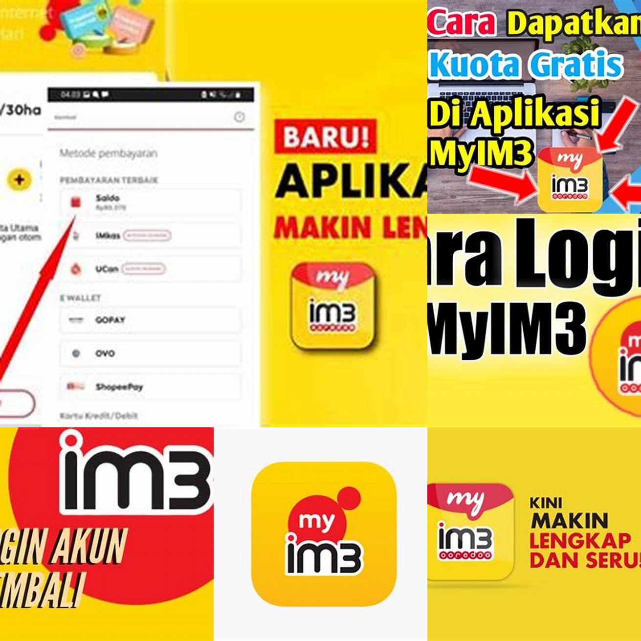 Melalui aplikasi MyIM3