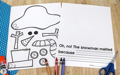 Melted Snowman Template