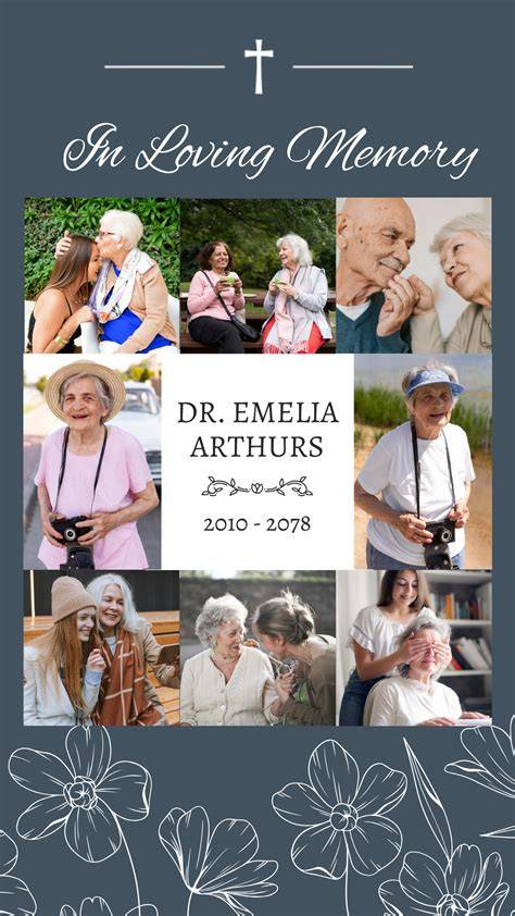 Memorial Photo Collage Template Free
