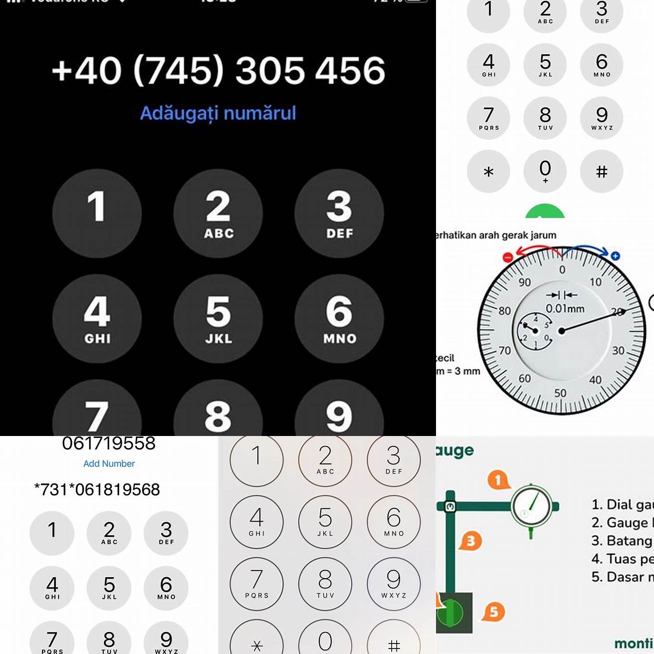 Menggunakan Dial Number