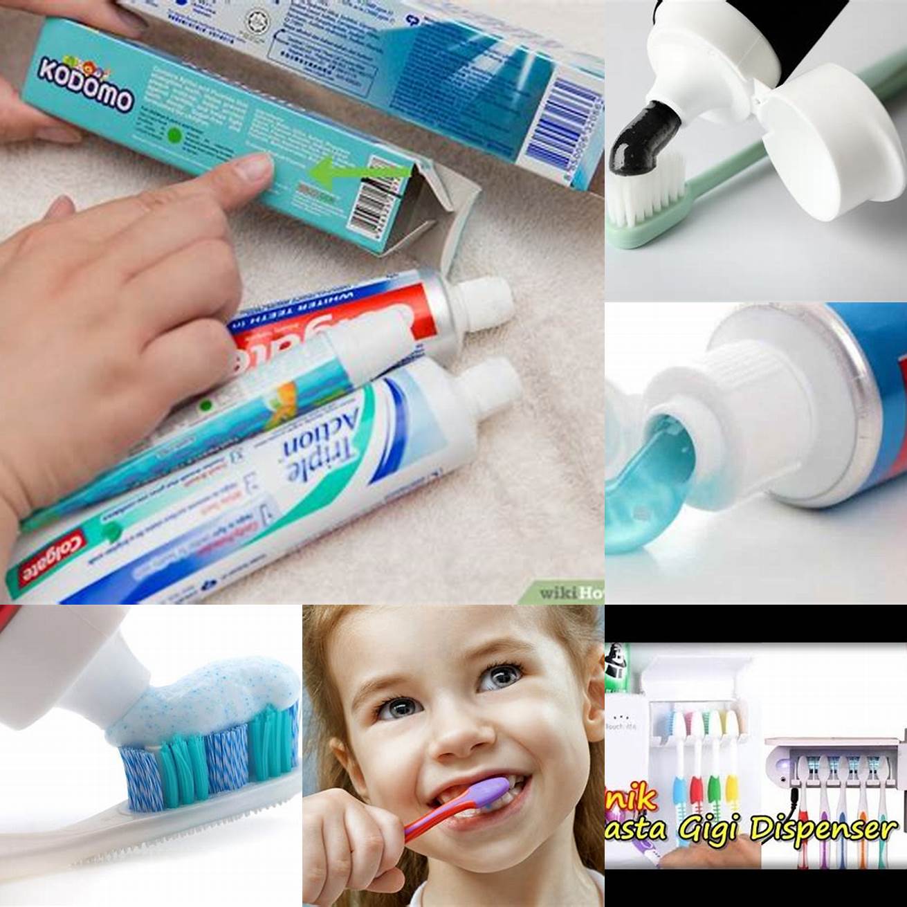 Menggunakan pasta gigi