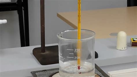 Mengukur suhu air pada Praktikum Fisika dengan Gelas Beaker 500 ml