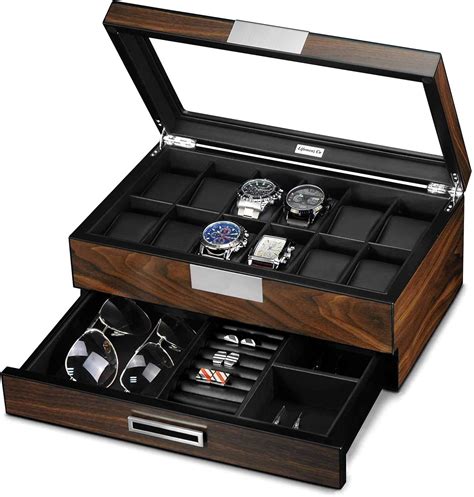 Mens Watch Box With Drawer