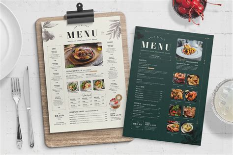 Menu Template Ai