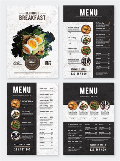 Menu Template Psd