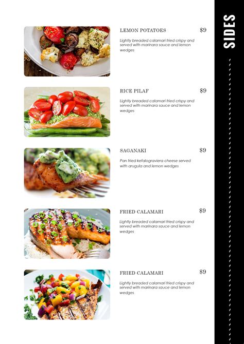 Menu Templates Microsoft Word