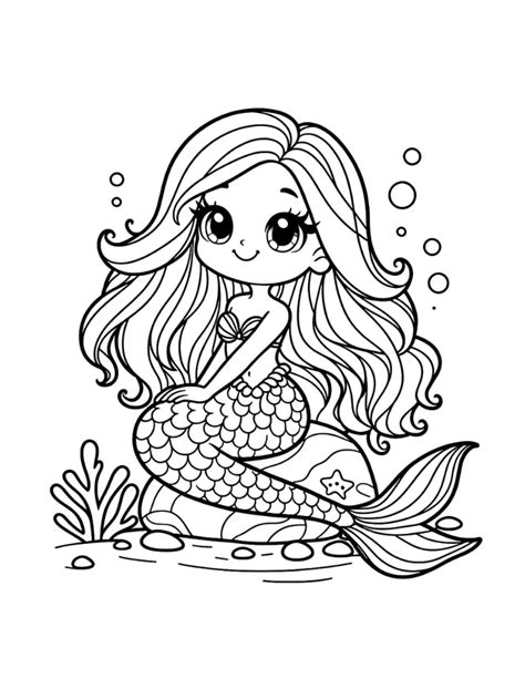 Mermaid Coloring Pages Printable Free
