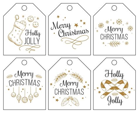 Merry Christmas Tags Printable