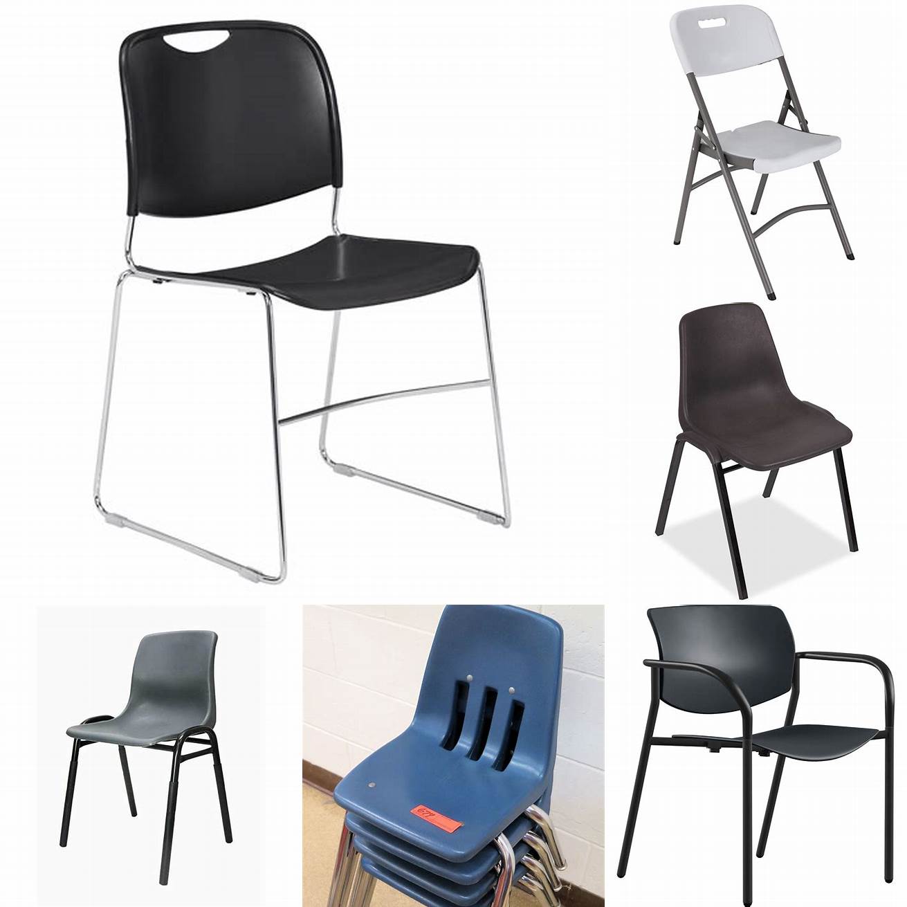 Metal and Plastic Chairs