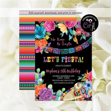 Mexican Party Invitation Template