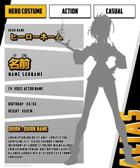Mha Oc Template