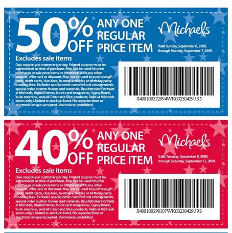 Michael Coupons Printable
