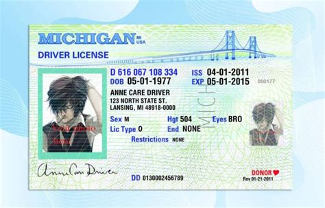 Michigan Drivers License Template