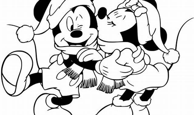 Mickey et Minnie faisant des cadeaux