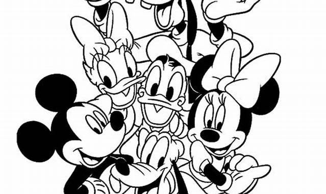 Mickey et ses amis chantant des chants de Noël