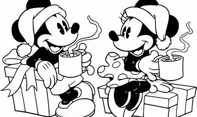 Mickey et ses amis servant du chocolat chaud