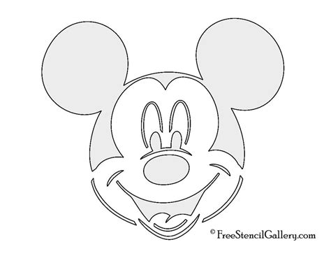 Mickey Pumpkin Template