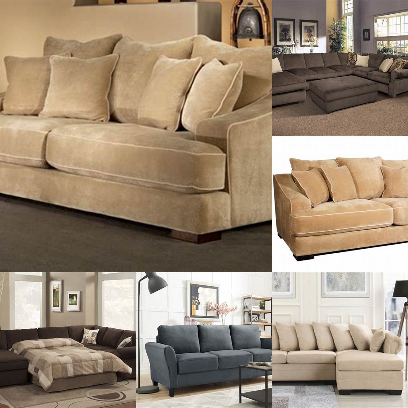 Microfiber Microfiber high back sofas are affordable durable and easy to clean They come in various colors from light cream and beige to dark brown and black