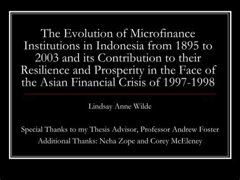 Microfinance Institution