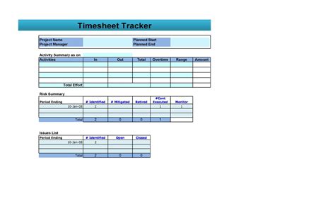 Microsoft Timesheet Template Excel