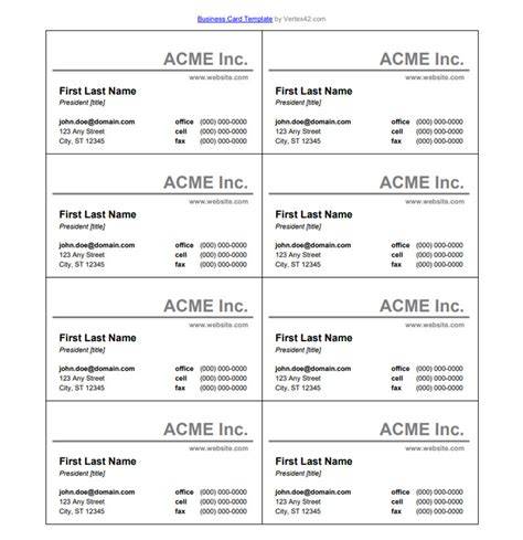 Microsoft Word Business Card Template
