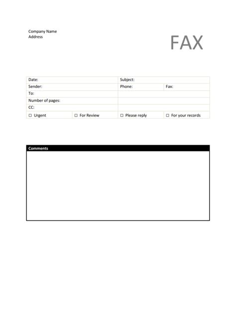 Microsoft Word Fax Templates