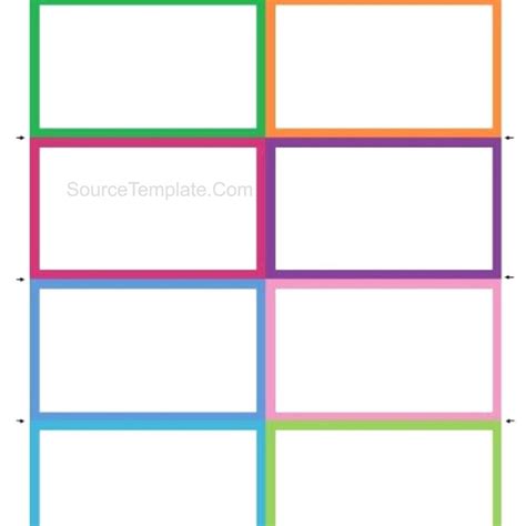 Microsoft Word Flashcard Template
