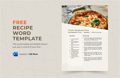 Microsoft Word Recipe Card Template