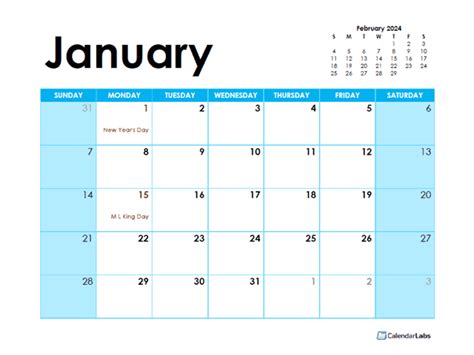 Microsoft Word Template Calendar