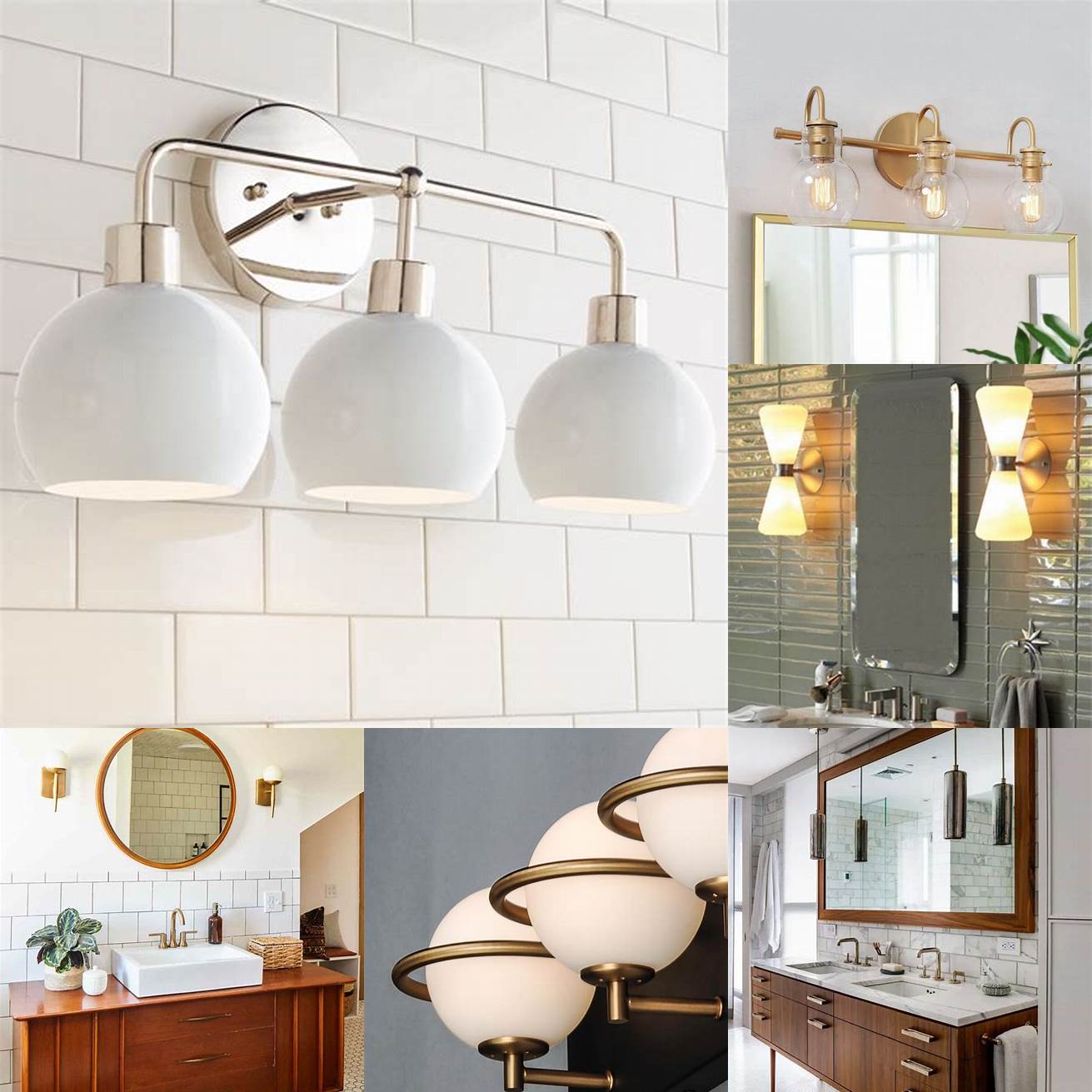 Mid-century modern vintage bathroom vanity lights