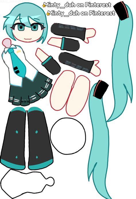 Miku Paper Doll Template