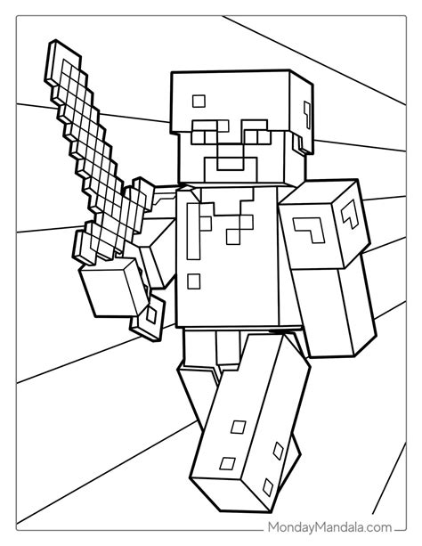 Minecraft Colouring Pages Printable Free