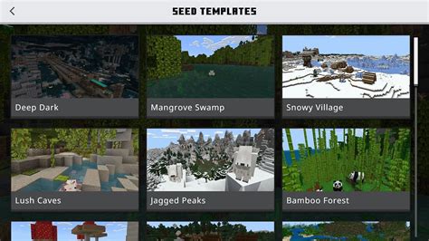 Minecraft Seed Templates Not Loading