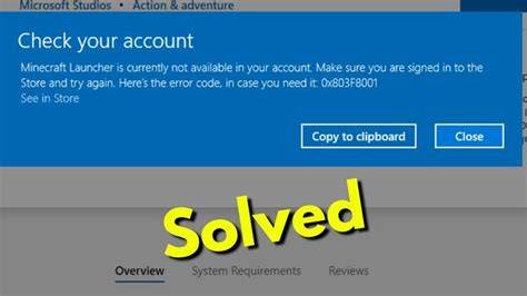 Step-by-Step Troubleshooting Guide to Fix 0x803f8001