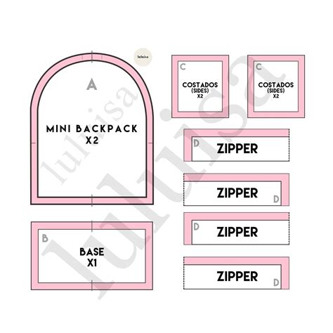 Mini Backpack Template