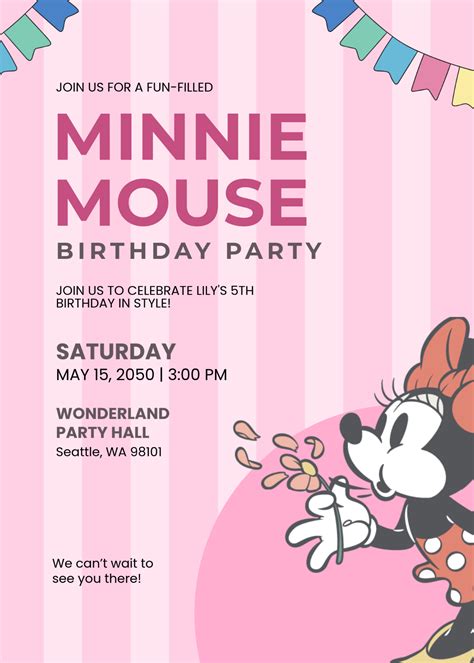Minnie Invitation Template