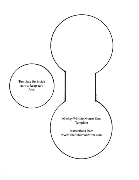 Minnie Mouse Ear Template