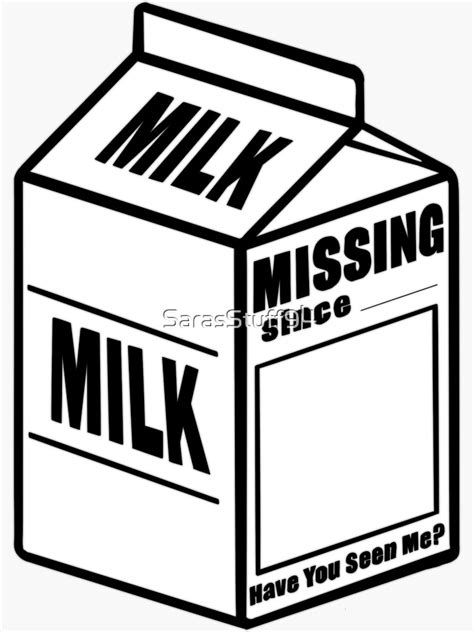 Missing On Milk Carton Template
