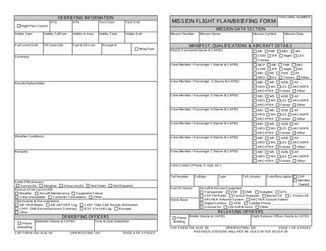 Mission Brief Template